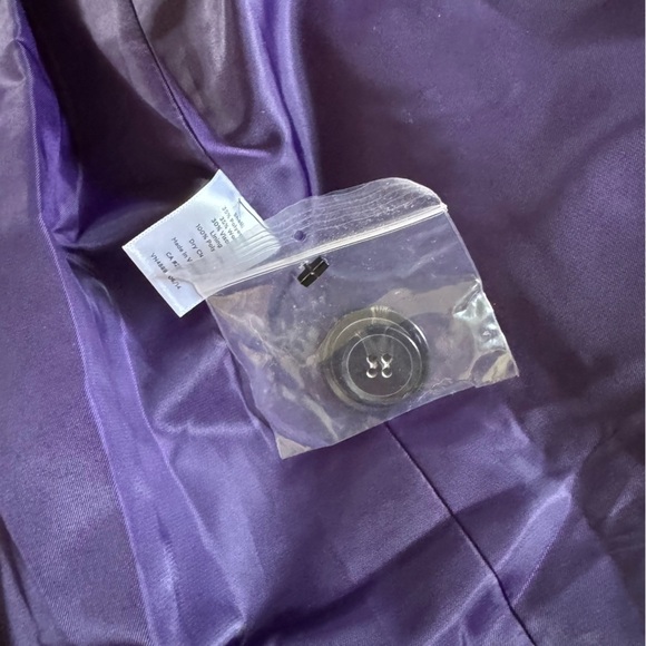 Talbots Purple Italian Wool Blend Long Coat peacoat Classic 8 - Picture 3 of 9